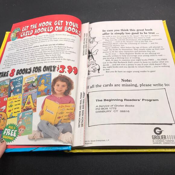 Vintage Dr. Seuss Easy Reader Books Set of 5 Bears on Wheels Mulberry St 1 Fish - Picture 7 of 9